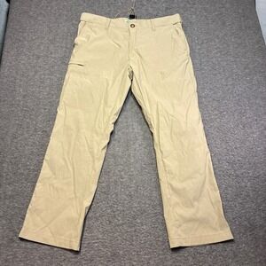 UB Tech Travel Pants Mens 38X30 Tan Classic Fit Stretch Nylon Hiking Chino